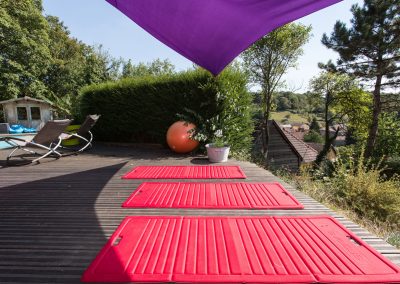 Photos terrasse et tapis d'exercices